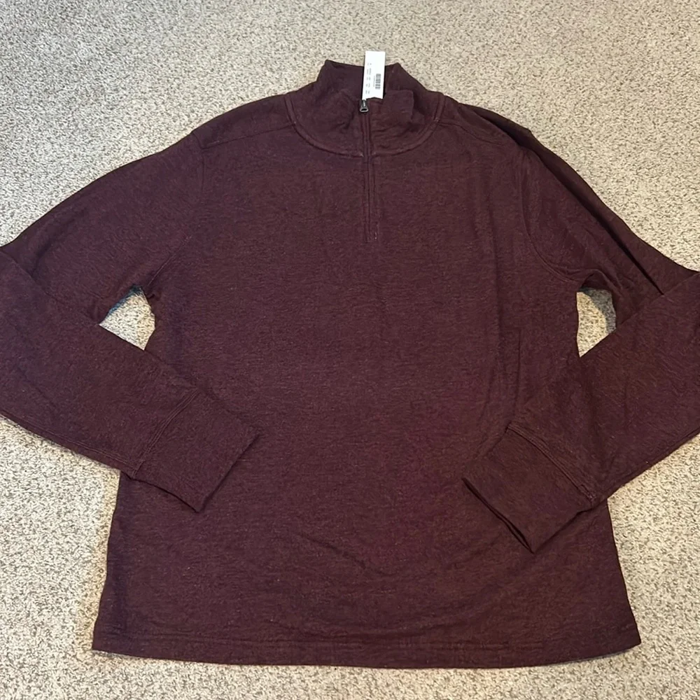 NWT J. Crew Pull-Over Sweater in Heathered Burgundy, M